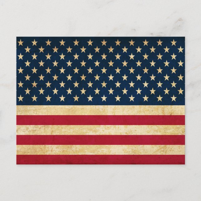 Old USA flag Postcard (Front)