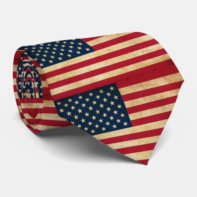 Old USA flag Tie (Rolled)