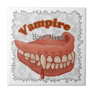 Old Vampire Teeth Ceramic Tile