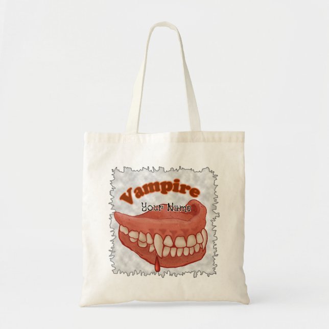 Old Vampire Teeth Tote Bag (Front)