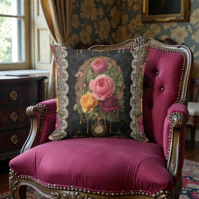 Old Victorian Floral Flowers Cushion (Creator Uploaded)