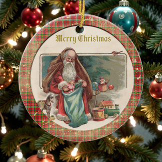 Old Victorian Rustic Family Personalized Ceramic Ornament