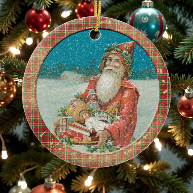 Old Victorian Rustic Family Personalized Ceramic Ornament (Creator Uploaded)