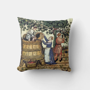 Old Vineyard Pick Grapes Cushion
