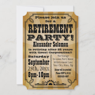 Old Vintage Country Retirement Party Invitation