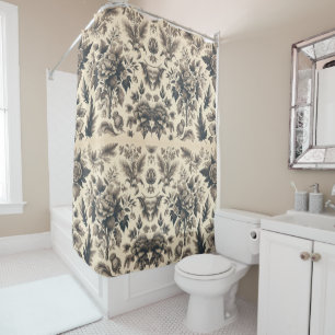 Old Vintage Foliage Design Shower Curtain