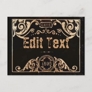 Old Vintage Label Edit Text Card