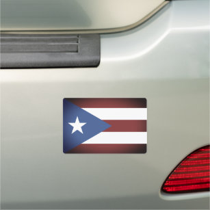 Old vintage look Puerto Rico flag auto bumper Car Magnet