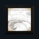 Old Vintage Provincetown Cape Cod Map Gift Box<br><div class="desc">1833 Map of Provincetown, Truro Massachusetts The early days of the outer cape, ptown and truro... before the railroad, summer beach houses and National Seashores. This is a beautifully restored Chart of the Provincetown and Truro "Townships" This Sea Coast map includes famous landmarks on Cape Cod Harbour: Race Point, Long...</div>
