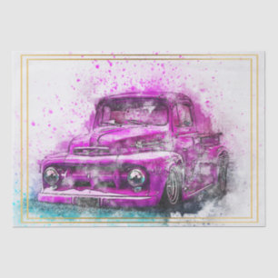 Old Vintage Truck Decoupage Tissue Paper