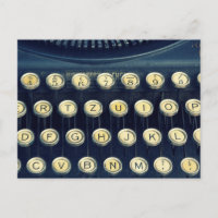 Old Vintage Typewriter Keyboard Keys