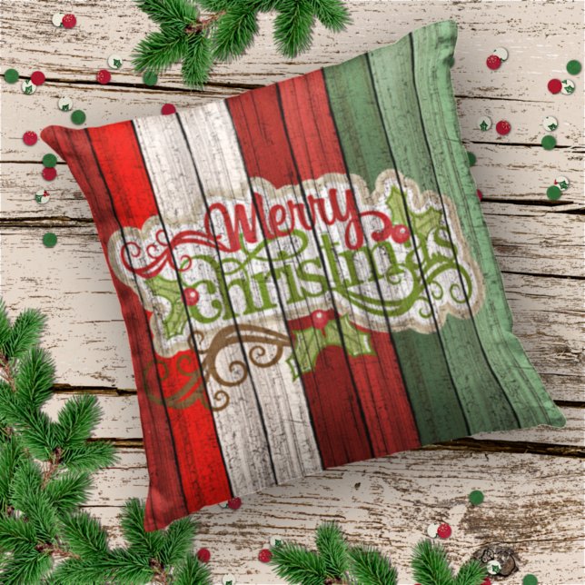 Old Vintage Weathered Wooden Planks Pattern Cushion (Creator Uploaded)