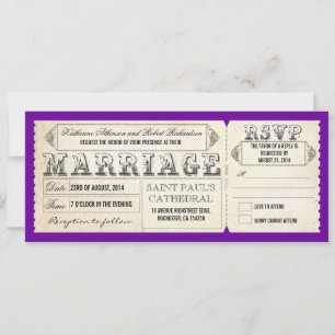 old vintage wedding invitations - tickets & RSVP