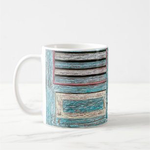 old vintage wooden door coffee mug