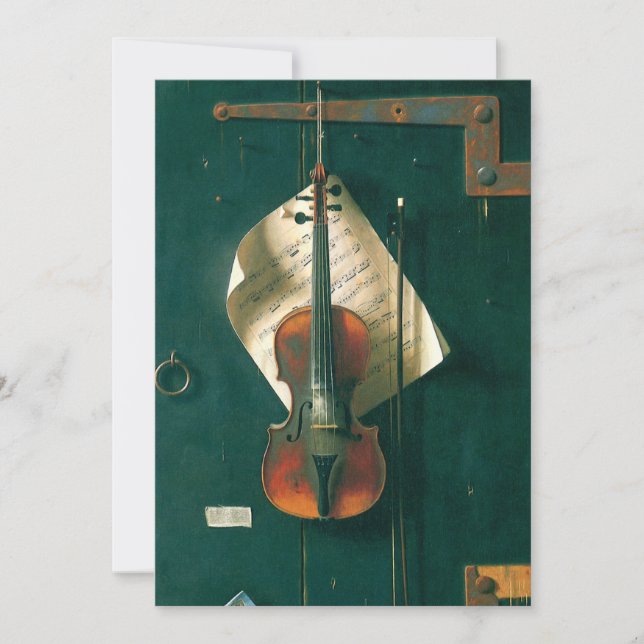 Old Violin Still Life by William Michael Harnett (Front)