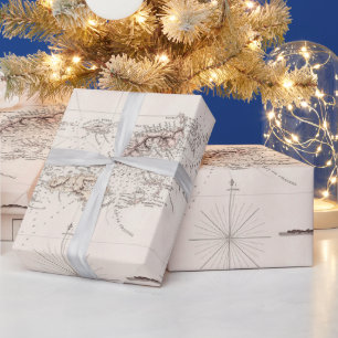 Old Virgin Islands Map (1821) Wrapping Paper