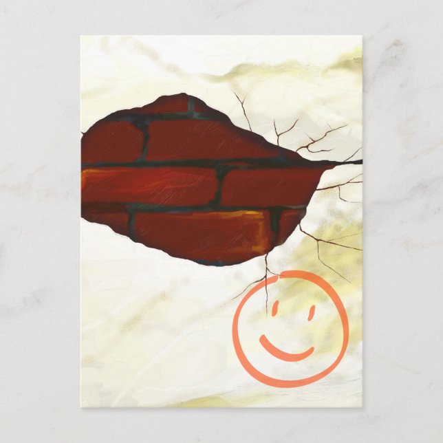 Old wall background, postcard (Front)