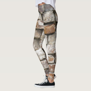 Old Wall of Bricks background Leggings