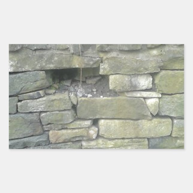 Old Wall, Stone, Bricks Rectangular Sticker (Front)