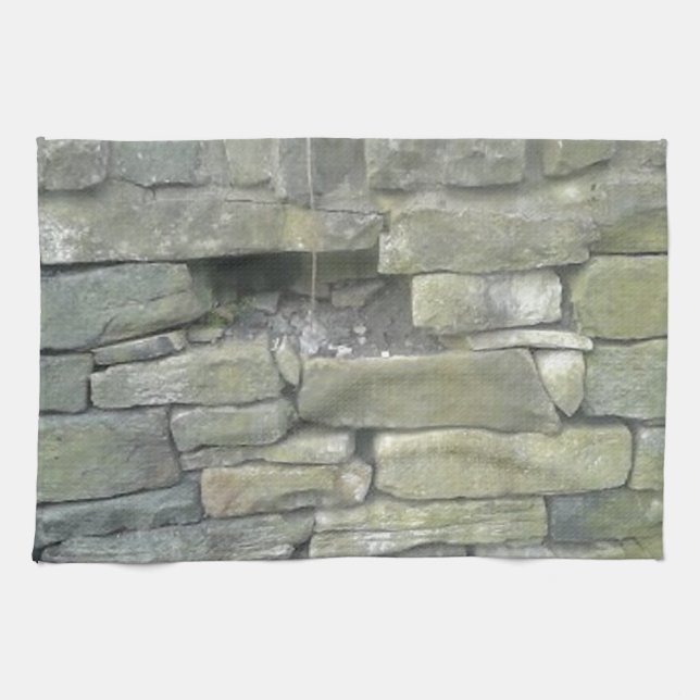 Old Wall, Stone, Bricks Tea Towel (Horizontal)