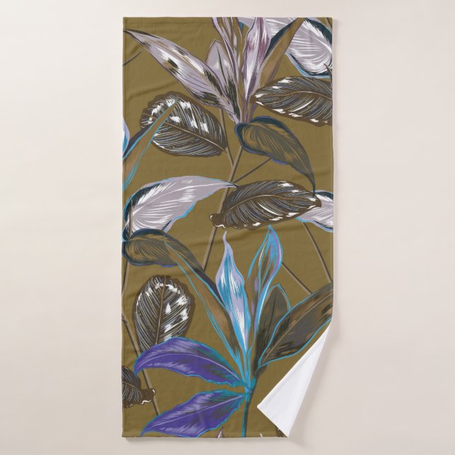 Old wall texture with cracks,  retro background,   bath towel (Bath Towel)