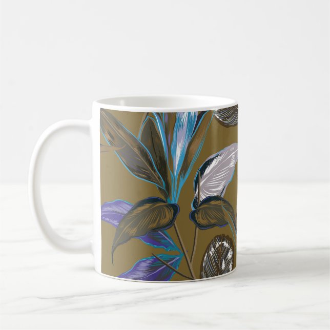 Old wall texture with cracks,  retro background,   coffee mug (Left)