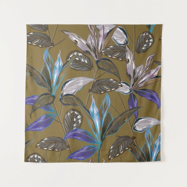 Old wall texture with cracks,  retro background,   tapestry (Front)