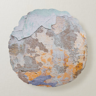 Old Wallgrunge, abstract, ancient, art, background Round Cushion
