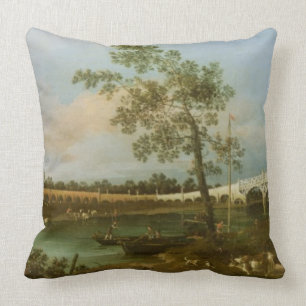 Old Walton's Bridge, 1755 (oil on canvas) Cushion