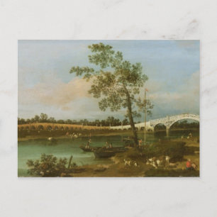 Old Walton's Bridge, 1755 (oil on canvas) Postcard