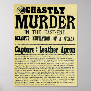old wanted poster ghastly murder replica from 1888