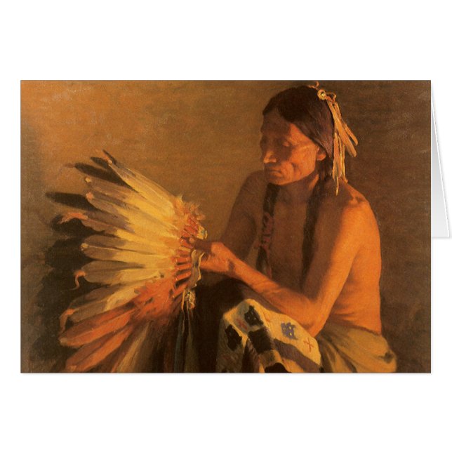 Old War Bonnet by Joseph Henry Sharp (Front Horizontal)