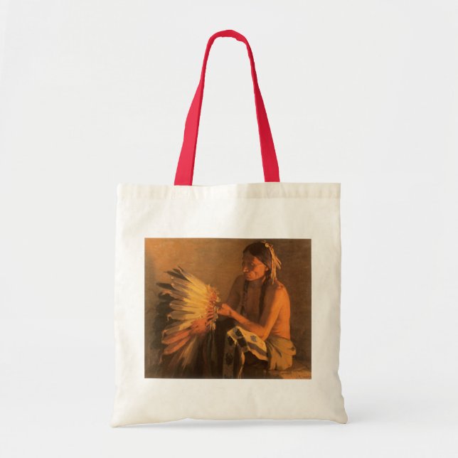 Old War Bonnet by Joseph Henry Sharp Tote Bag (Front)