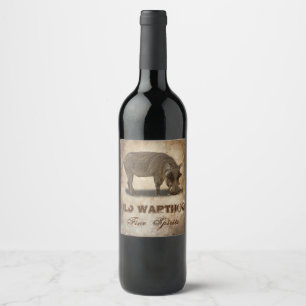 OLD WARTHOG WINE LABEL