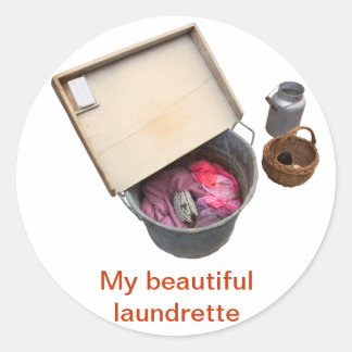 old washtub classic round sticker