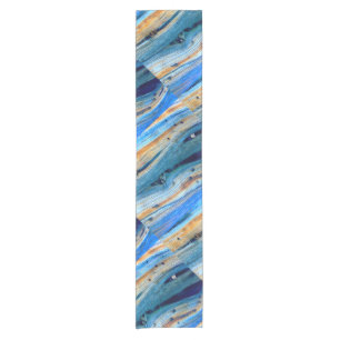 old weathered barn boards diagonal short table runner