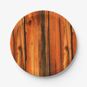 old weathered barn boards paper plate