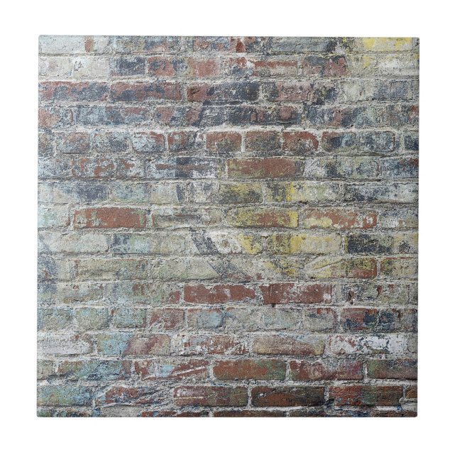 Old Weathered Brick Wall Texture Tile (Front)