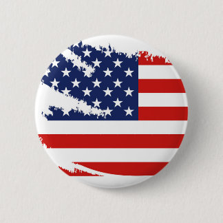 OLD WEATHERED GRUNGE STARS AND STRIPES USA FLAG    6 CM ROUND BADGE