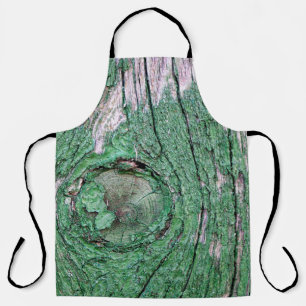 Old Weathered Painted Green Wood Background Textur Apron