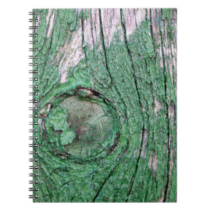 Old Weathered Painted Green Wood Background Textur Notebook