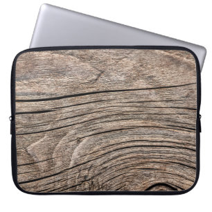 Old Weathered Rotten Cracked Knotted Coarse Wood G Laptop Sleeve
