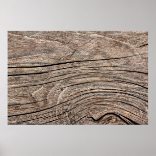 Old Weathered Rotten Cracked Knotted Coarse Wood G Poster