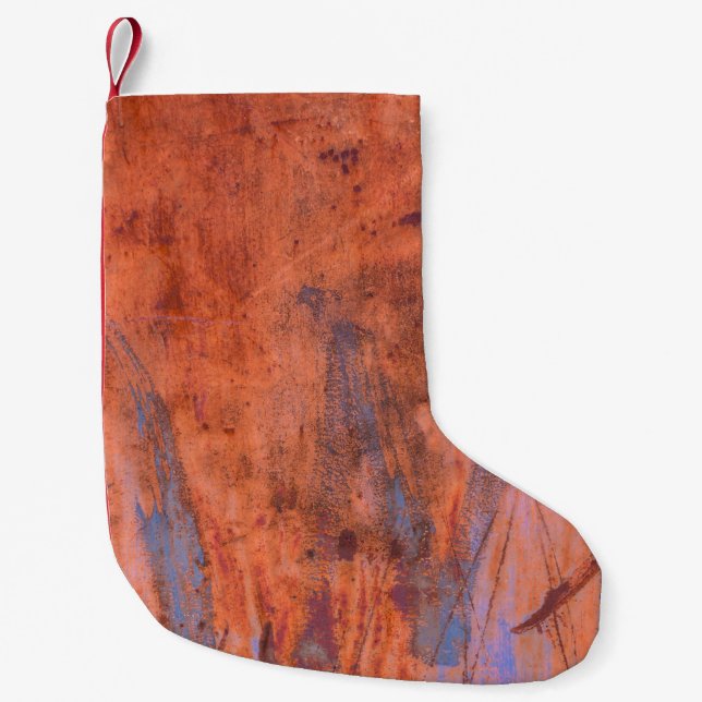 Old weathered rusty textureabstract, aged, aging,  small christmas stocking (Front)