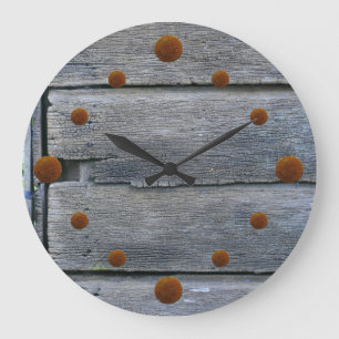 Old Weathered Wood Wall Clock