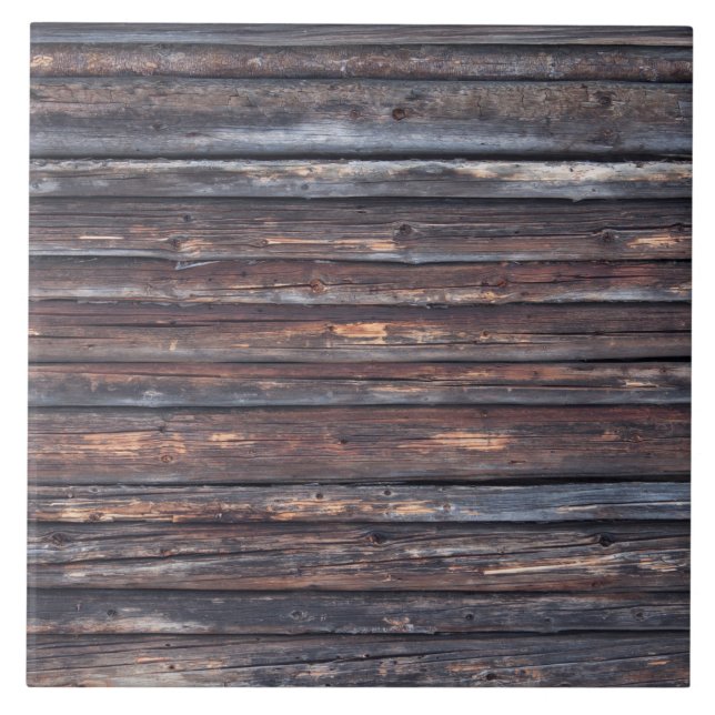 Old weathered wood wall texture tile (Front)