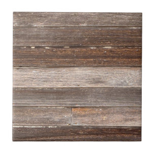 Old Weathered Wooden Exterior Wall of a Farmhouse Ceramic Tile
