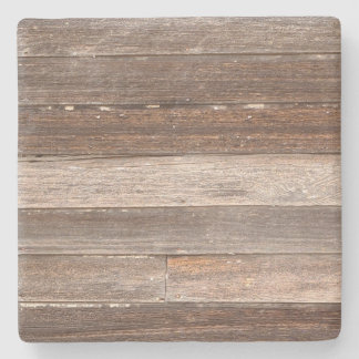 Old Weathered Wooden Exterior Wall of a Farmhouse Stone Coaster