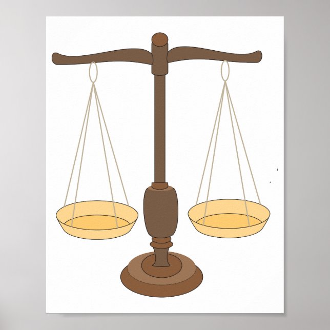 Old Weighing Scale or Balance Beam Poster (Front)