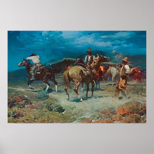 Old West 1922 Pony Express Art Print Poster (Front)